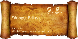 Fónagy Edina névjegykártya