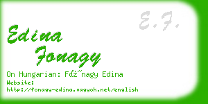 edina fonagy business card